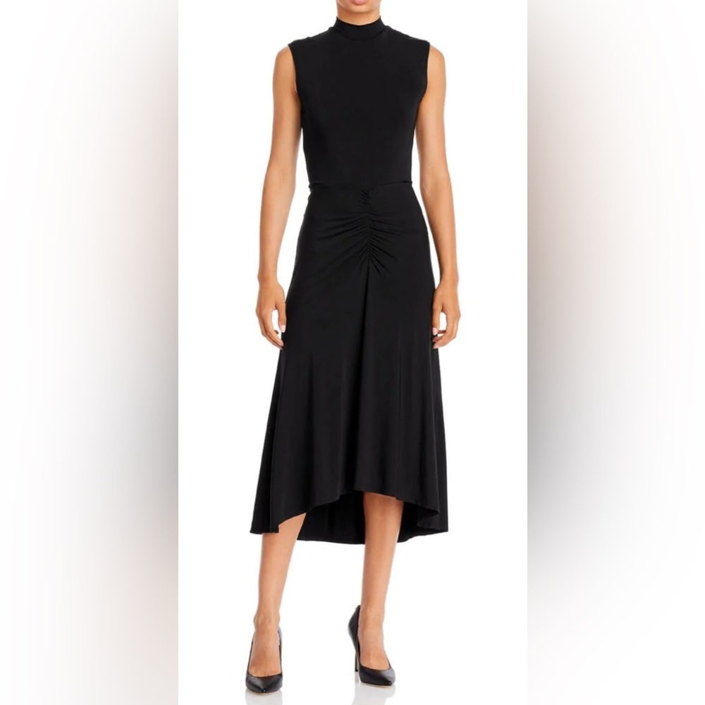 BNWT: AQUA brand  Aubrey Black Midi High Low Sleeveless Dress Size Small